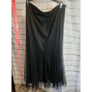 Studio 1940 Black Midi Dressy Flair Skirt